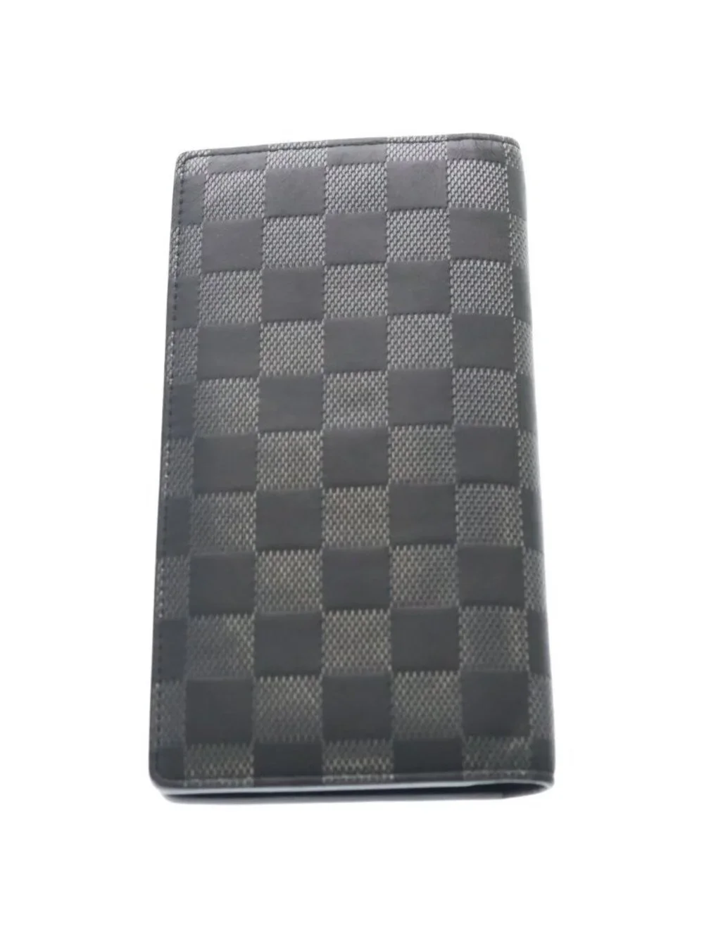 Louis Vuitton Damier Infini Portefeuille Brazza Wallet Black Silver